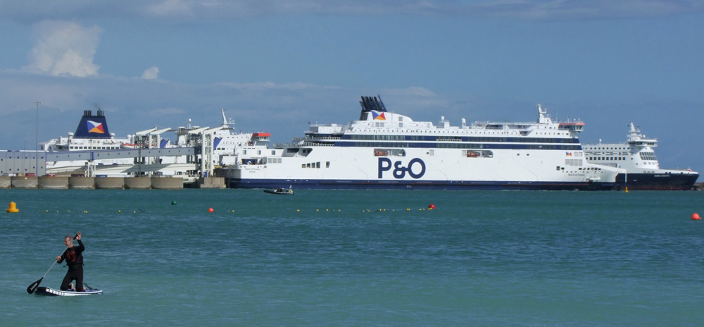 Caroline Mills photographed a scene featuring a P&O ferry at Dover, Kent