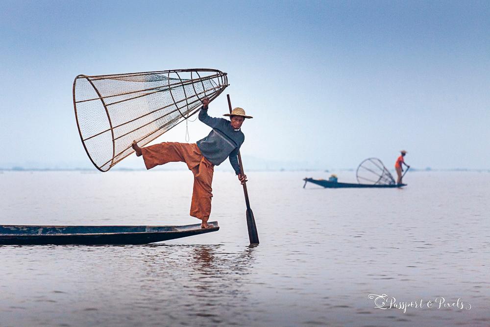 Bella photographed fishermen of Inle Lake, Myanmar