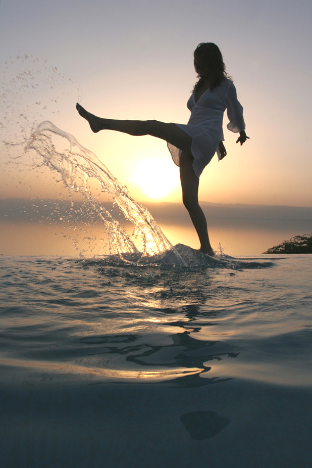 Dave Saunders photographed by the Dead Sea in Jordan