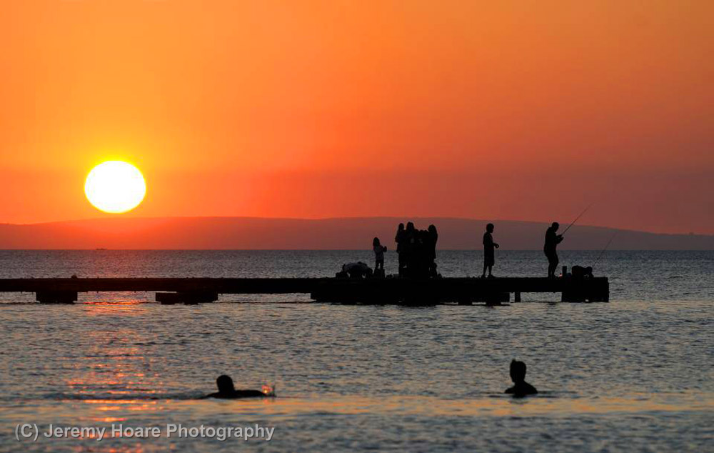 Jeremy Hoare photographed people enjoying an evening at Busselton, Western Australia