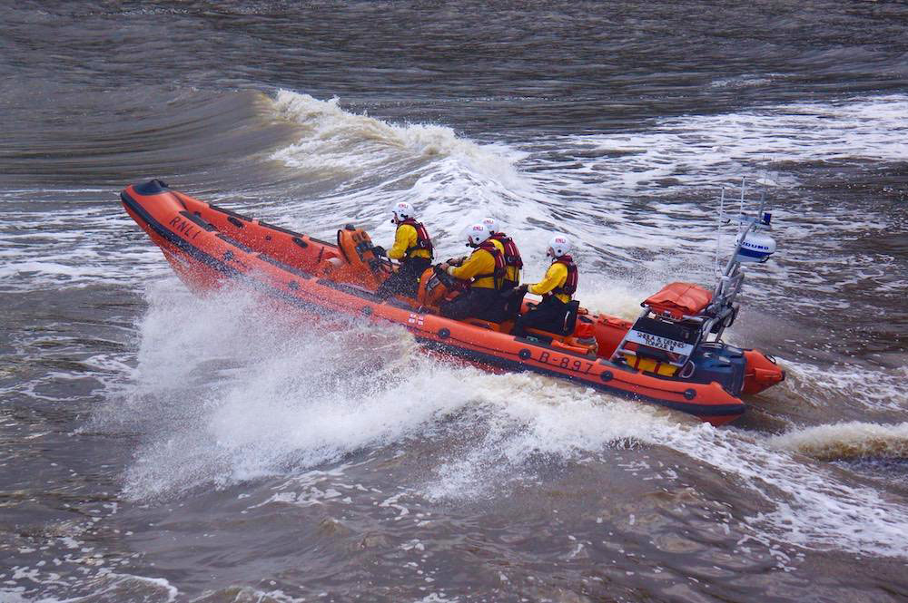 Richard Villar photographed the lifeboat at Staithes Harbour, North Yorkshire