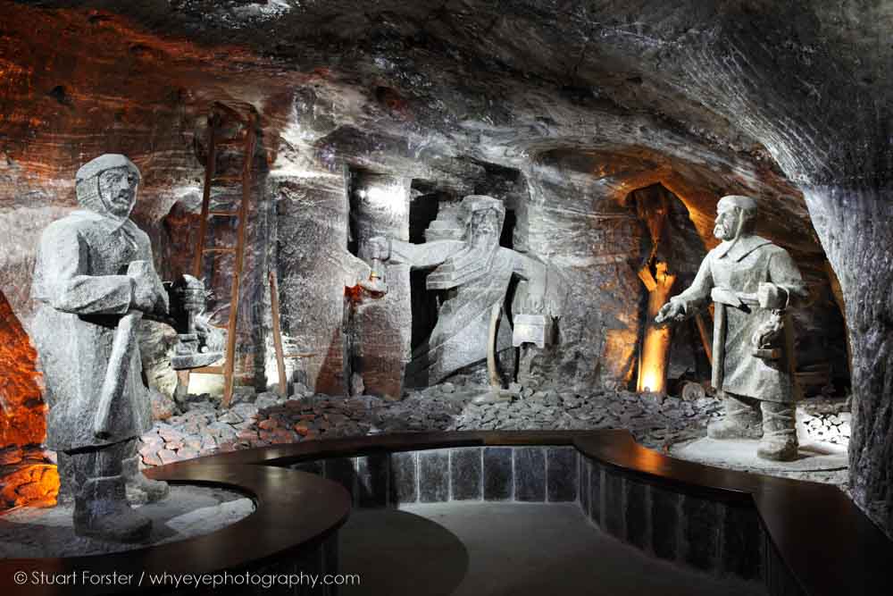 Sculptures by Mieczyslaw Kluzek and Antoni Cholewa in Wieliczka Salt Mine near Kraków, Poland