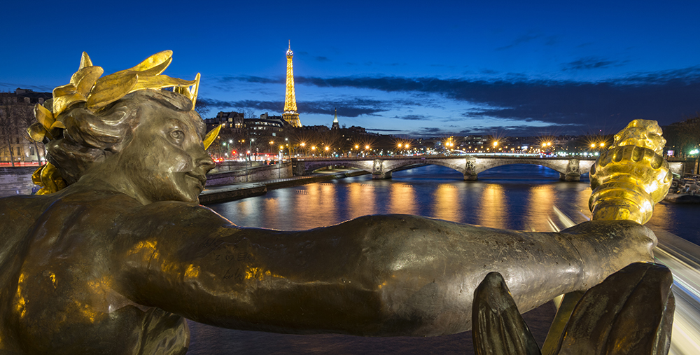 Pont Alexandre III bridge in Paris, France