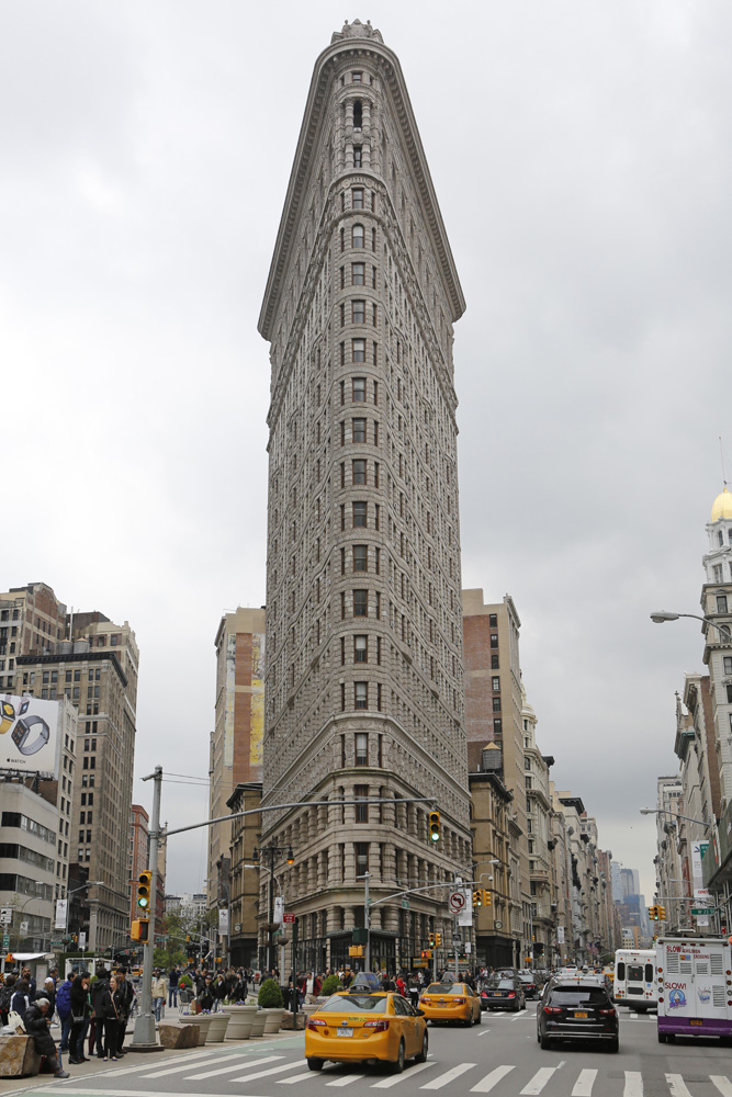 The Flatiron Building in New York City.