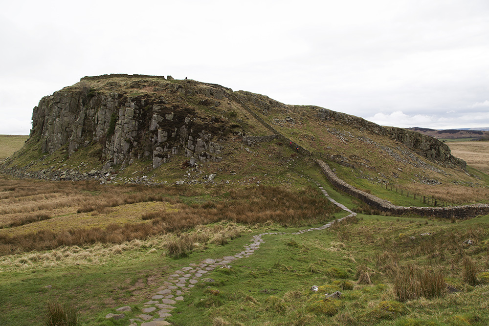 Hadrian's Wall in Northumberland, England. 